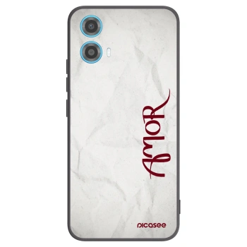Picasee silikónový čierny obal pre Motorola Moto G34 5G - Amor