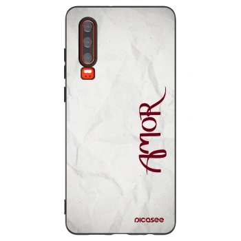 Picasee silikónový čierny obal pre Huawei P30 - Amor