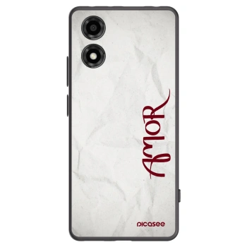 Picasee silikónový čierny obal pre Motorola Moto E14 - Amor