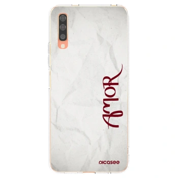 Picasee silikónový prehľadný obal pre Samsung Galaxy A70 A705F - Amor