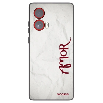 Picasee silikónový čierny obal pre Motorola Edge 50 Fusion - Amor