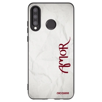 Picasee silikónový čierny obal pre Huawei P30 Lite - Amor
