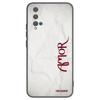 Picasee silikónový čierny obal pre Huawei Nova 5T - Amor