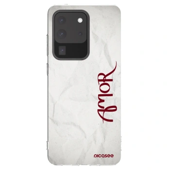 Picasee silikónový prehľadný obal pre Samsung Galaxy S20 Ultra 5G G988F - Amor
