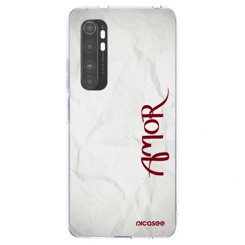 Picasee silikónový prehľadný obal pre Xiaomi Mi Note 10 Lite - Amor