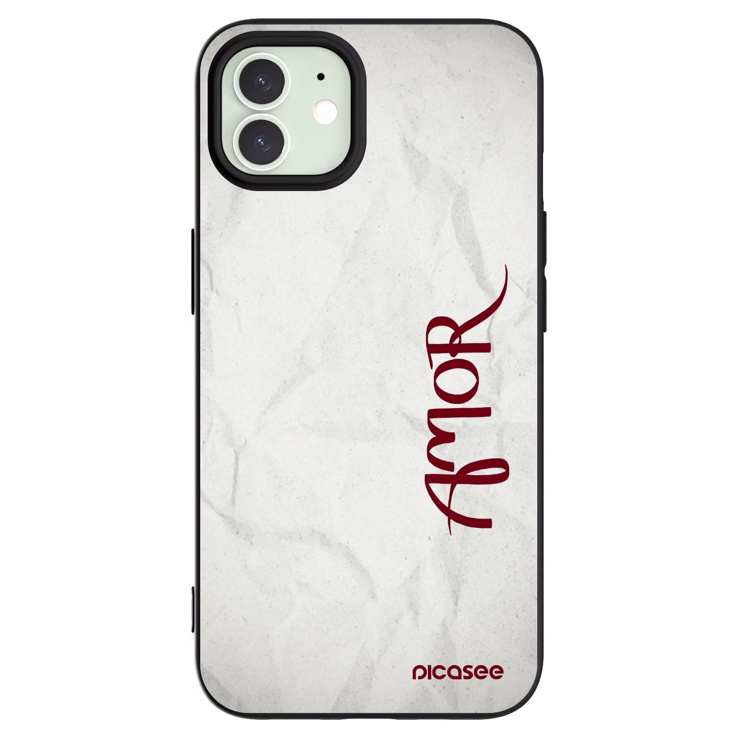 Picasee silikónový čierny obal pre Apple iPhone 12 - Amor