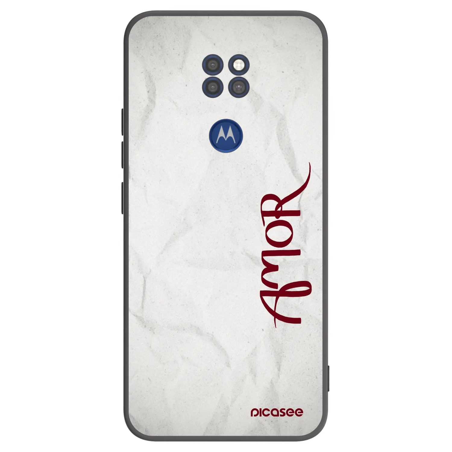 Picasee silikónový čierny obal pre Motorola Moto G9 Play - Amor