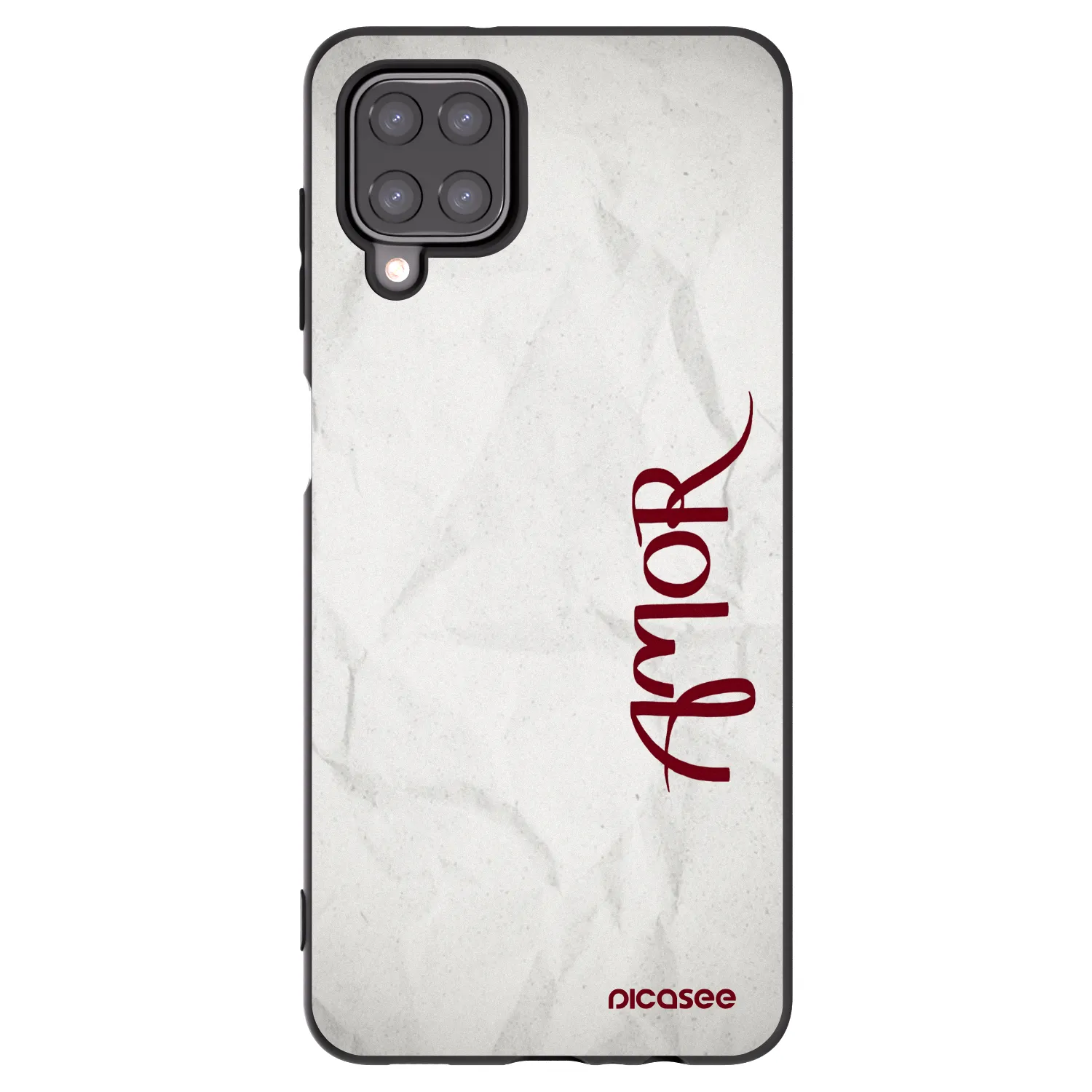 Picasee silikónový čierny obal pre Samsung Galaxy A12 A125F - Amor