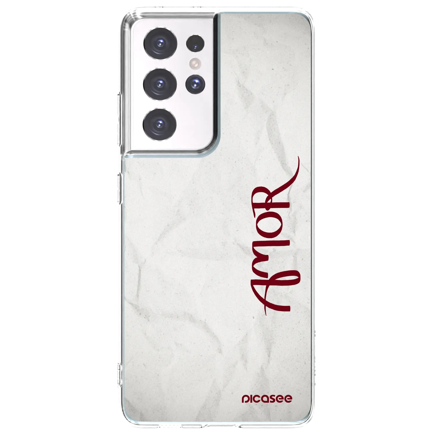 Picasee silikónový prehľadný obal pre Samsung Galaxy S21 Ultra 5G G998B - Amor