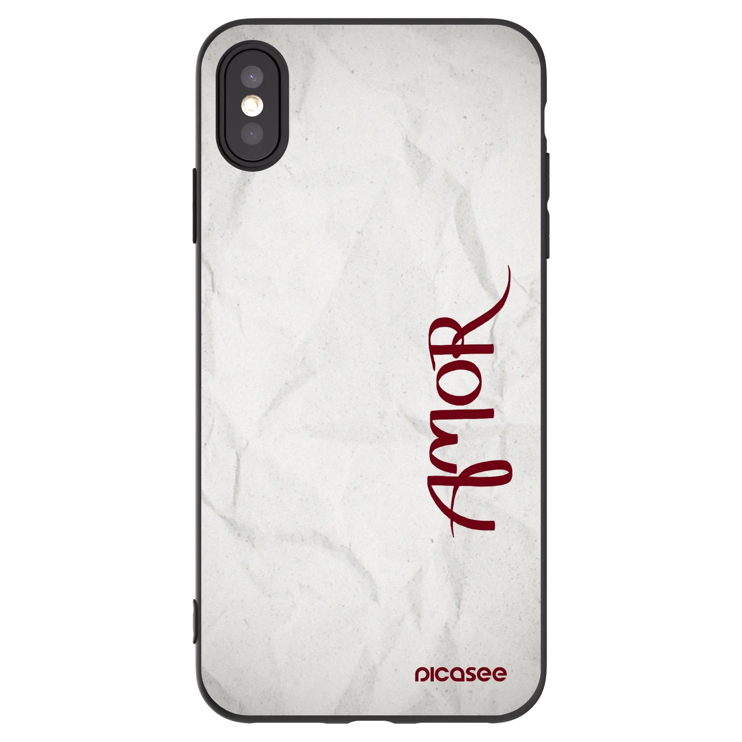 Picasee silikónový čierny obal pre Apple iPhone XS Max - Amor