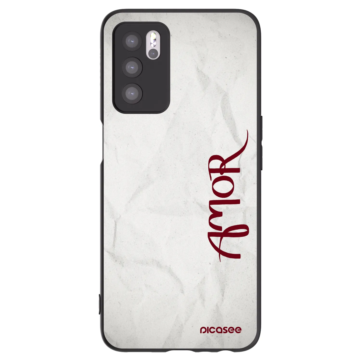 Picasee silikónový čierny obal pre OPPO A16s - Amor