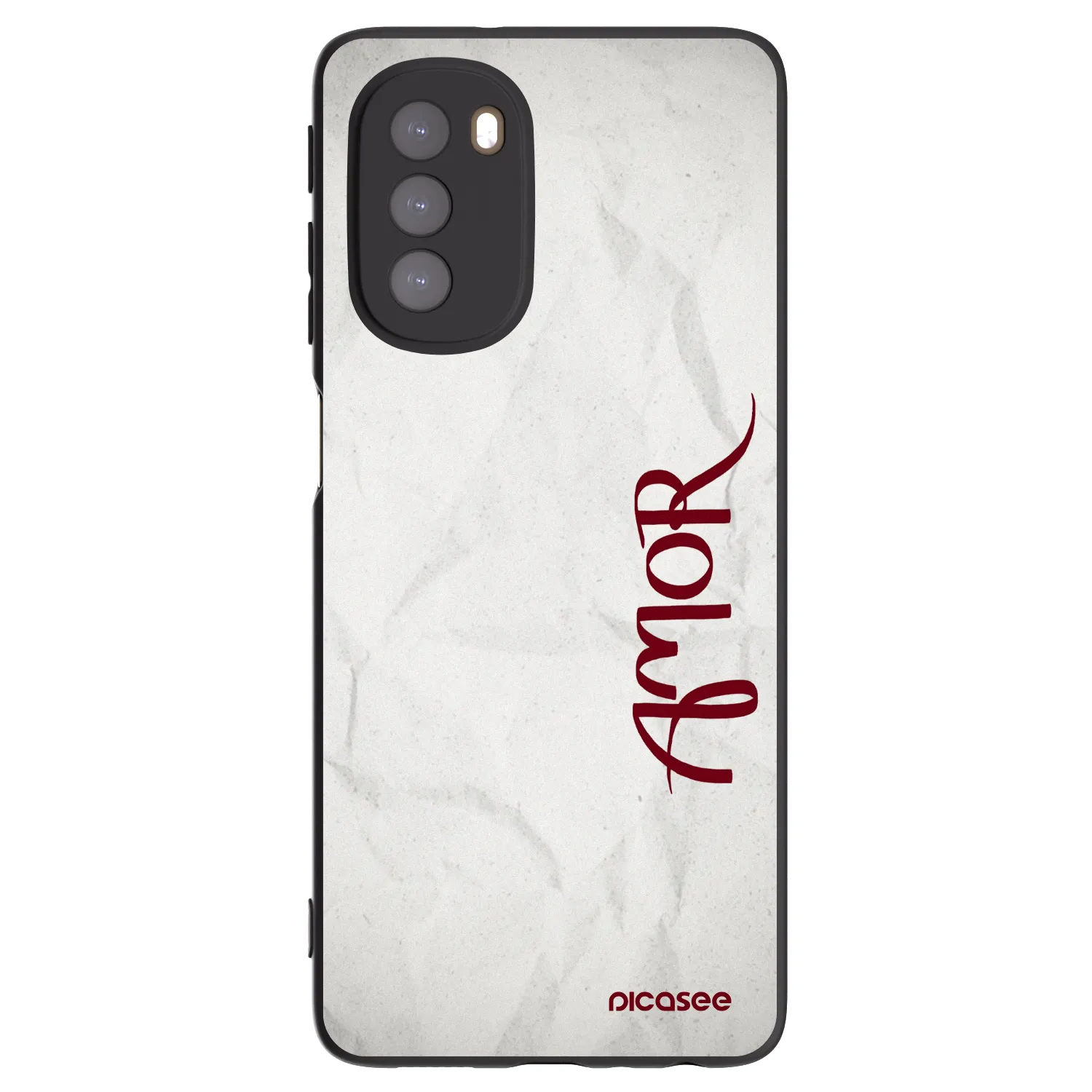 Picasee silikónový čierny obal pre Motorola Moto G51 - Amor
