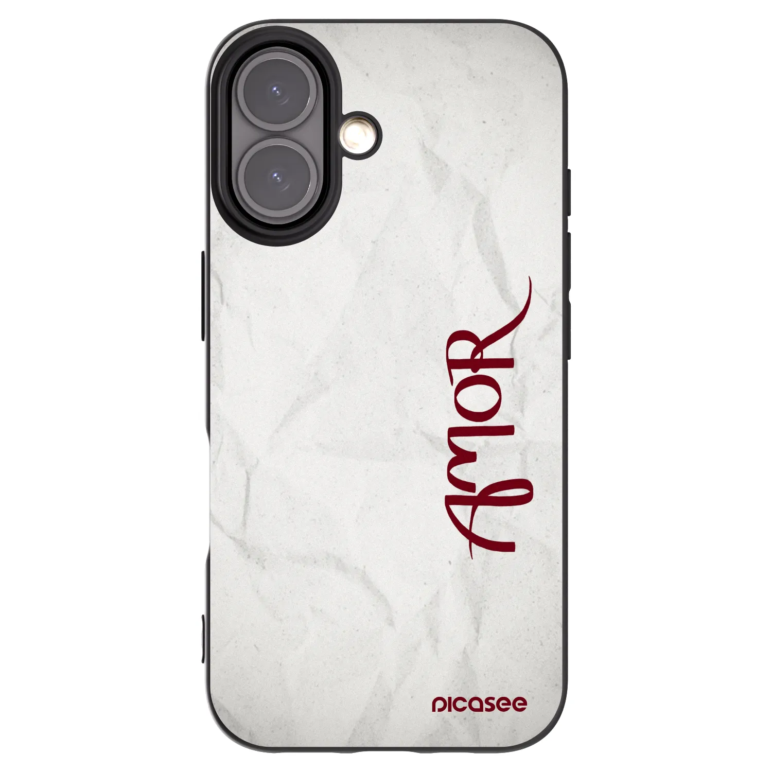 Silikónový čierny obal pre Apple iPhone 16 - Amor