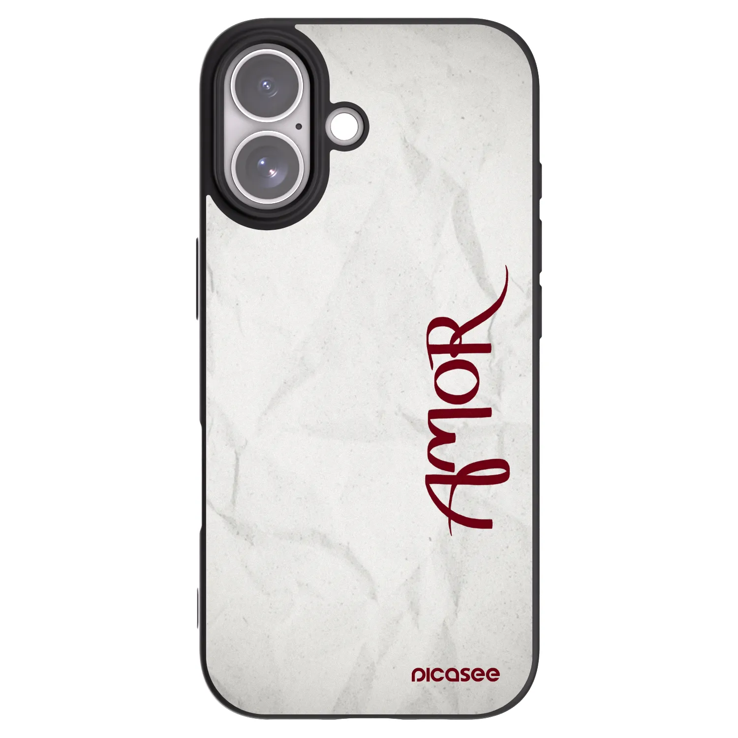 Picasee silikónový čierny obal pre Apple iPhone 17 - Amor