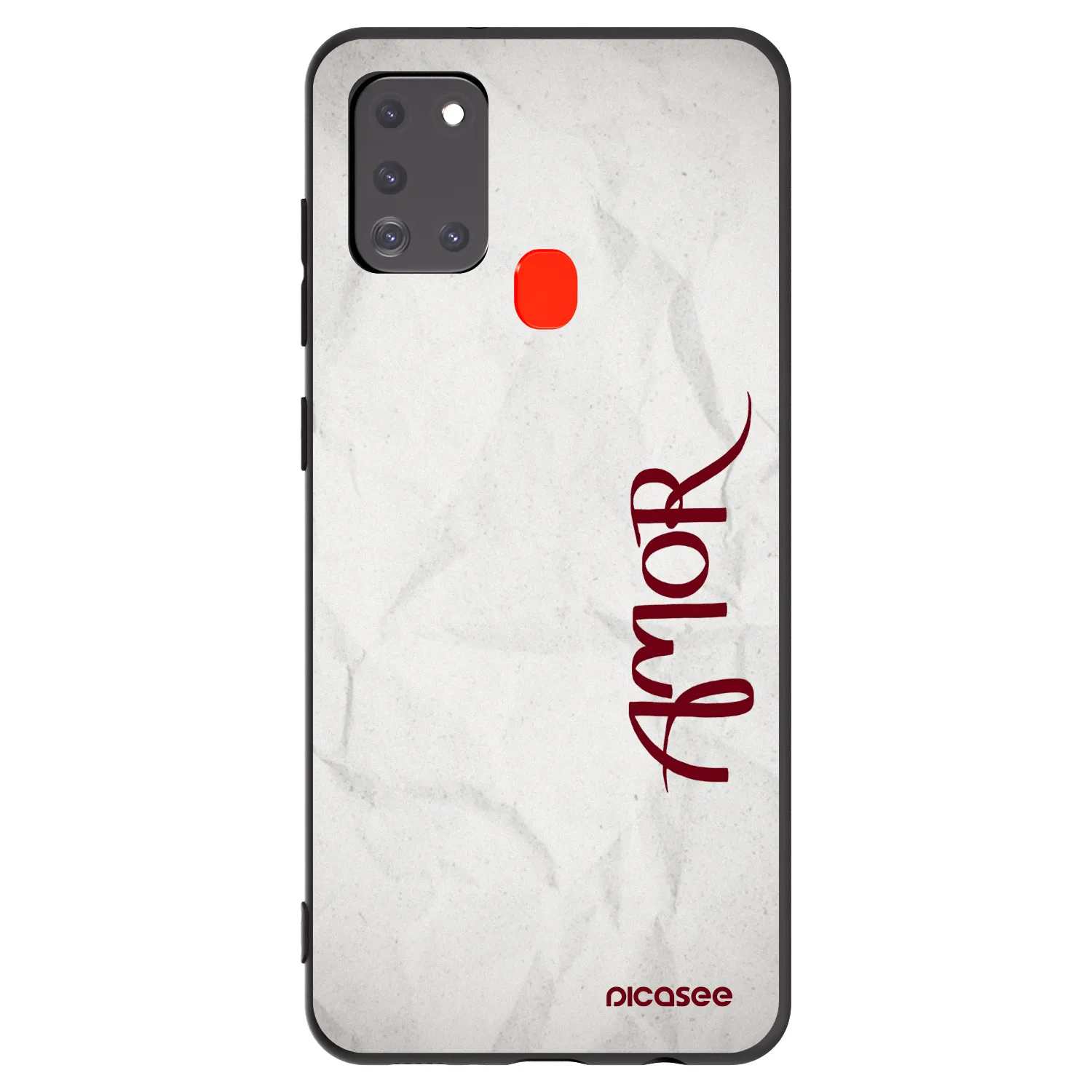 Picasee silikónový čierny obal pre Samsung Galaxy A21s - Amor