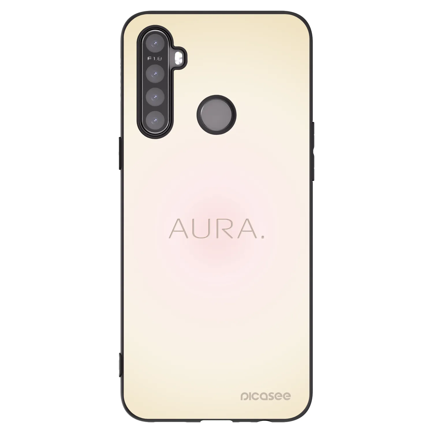 Picasee silikónový čierny obal pre Realme 5 - Aura