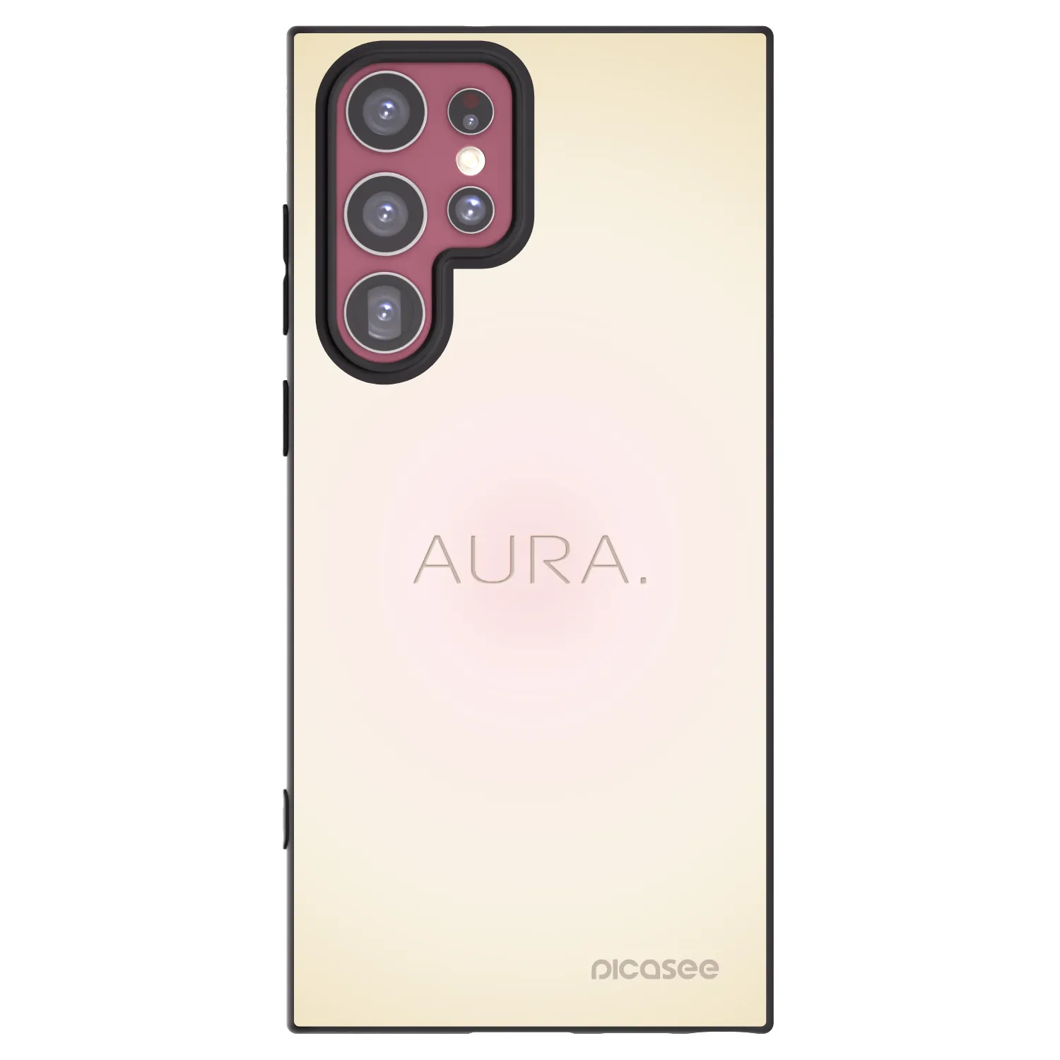 Picasee silikónový čierny obal pre Samsung Galaxy S22 Ultra 5G - Aura