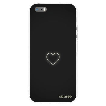 Picasee silikónový prehľadný obal pre Apple iPhone 5/5S/SE - Heart