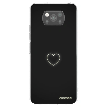 Picasee silikónový čierny obal pre Xiaomi Poco X3 - Heart