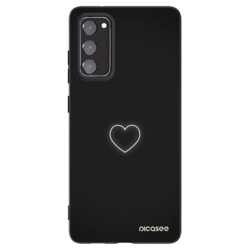 Picasee silikónový čierny obal pre Samsung Galaxy S20 FE - Heart