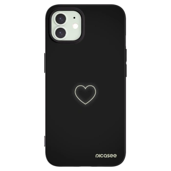 Picasee silikónový čierny obal pre Apple iPhone 12 - Heart