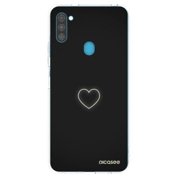 Picasee silikónový prehľadný obal pre Samsung Galaxy M11 - Heart