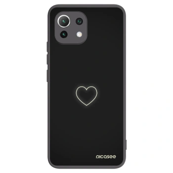 Picasee silikónový čierny obal pre Xiaomi Mi 11 Lite - Heart