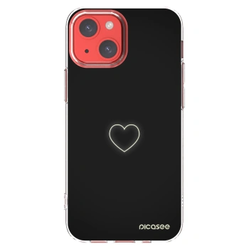 Picasee silikónový prehľadný obal pre Apple iPhone 13 mini - Heart