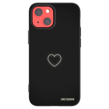 Picasee silikónový čierny obal pre Apple iPhone 13 mini - Heart