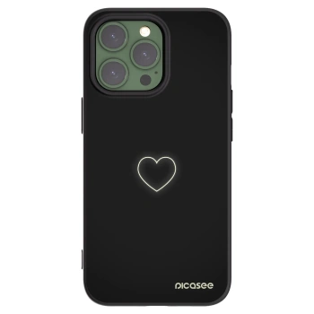 Picasee silikónový čierny obal pre Apple iPhone 13 Pro - Heart