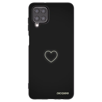 Picasee silikónový čierny obal pre Samsung Galaxy M12 M127F - Heart