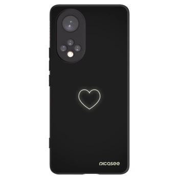 Picasee silikónový čierny obal pre Huawei Nova 9 - Heart