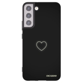 Picasee silikónový čierny obal pre Samsung Galaxy S22+ 5G - Heart