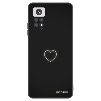 Picasee silikónový čierny obal pre Xiaomi Redmi Note 11 - Heart