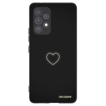 Picasee silikónový čierny obal pre Samsung Galaxy A53 5G A536 - Heart