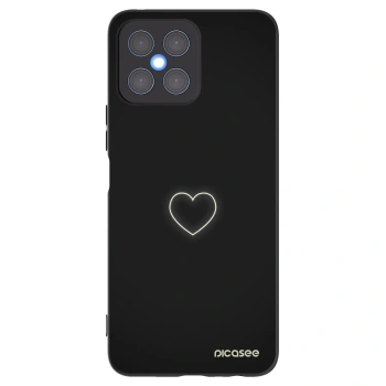 Picasee silikónový čierny obal pre Honor X8 4G - Heart
