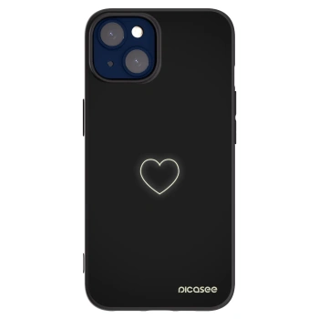 Picasee silikónový čierny obal pre Apple iPhone 14 - Heart