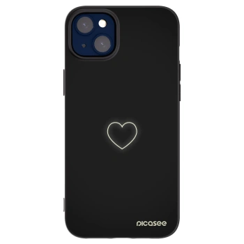 Picasee silikónový čierny obal pre Apple iPhone 14 Plus - Heart