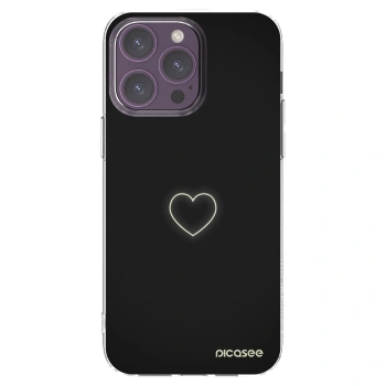 Picasee silikónový prehľadný obal pre Apple iPhone 14 Pro Max - Heart