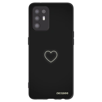 Picasee silikónový čierny obal pre OPPO A94 5G - Heart