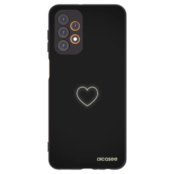Picasee silikónový čierny obal pre Samsung Galaxy A23 A235F 4G - Heart