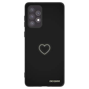 Picasee silikónový čierny obal pre Samsung Galaxy A73 5G - Heart