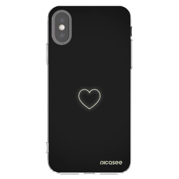 Picasee silikónový prehľadný obal pre Apple iPhone X/XS - Heart