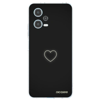 Picasee silikónový prehľadný obal pre Xiaomi Redmi Note 12 5G - Heart