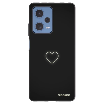 Picasee silikónový čierny obal pre Xiaomi Redmi Note 12 Pro 5G - Heart