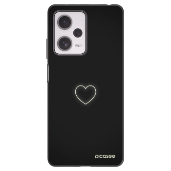 Picasee silikónový čierny obal pre Xiaomi Redmi Note 12 Pro+ 5G - Heart