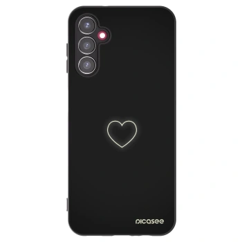 Picasee silikónový čierny obal pre Samsung Galaxy A14 4G A145R - Heart