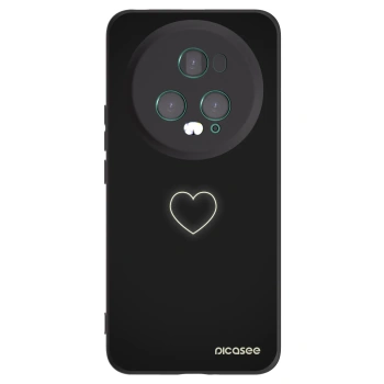 Picasee silikónový čierny obal pre Honor Magic5 Pro - Heart