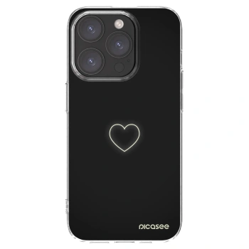 Picasee silikónový prehľadný obal pre Apple iPhone 15 Pro - Heart