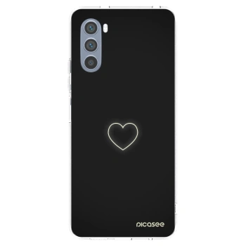 Picasee silikónový prehľadný obal pre Motorola Moto G62 - Heart